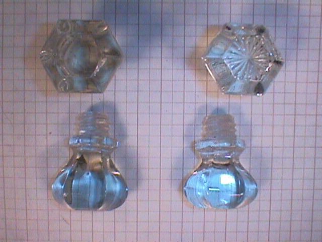 Threaded Glass Knobs, Often Referred to as ("Hoosier")Knobs 1-1/4" diameter