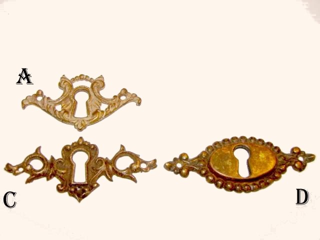 ANTIQUE RESTORATION HARDWARE AT ROBINSONS ANTIQUES ESCUTCHEONS